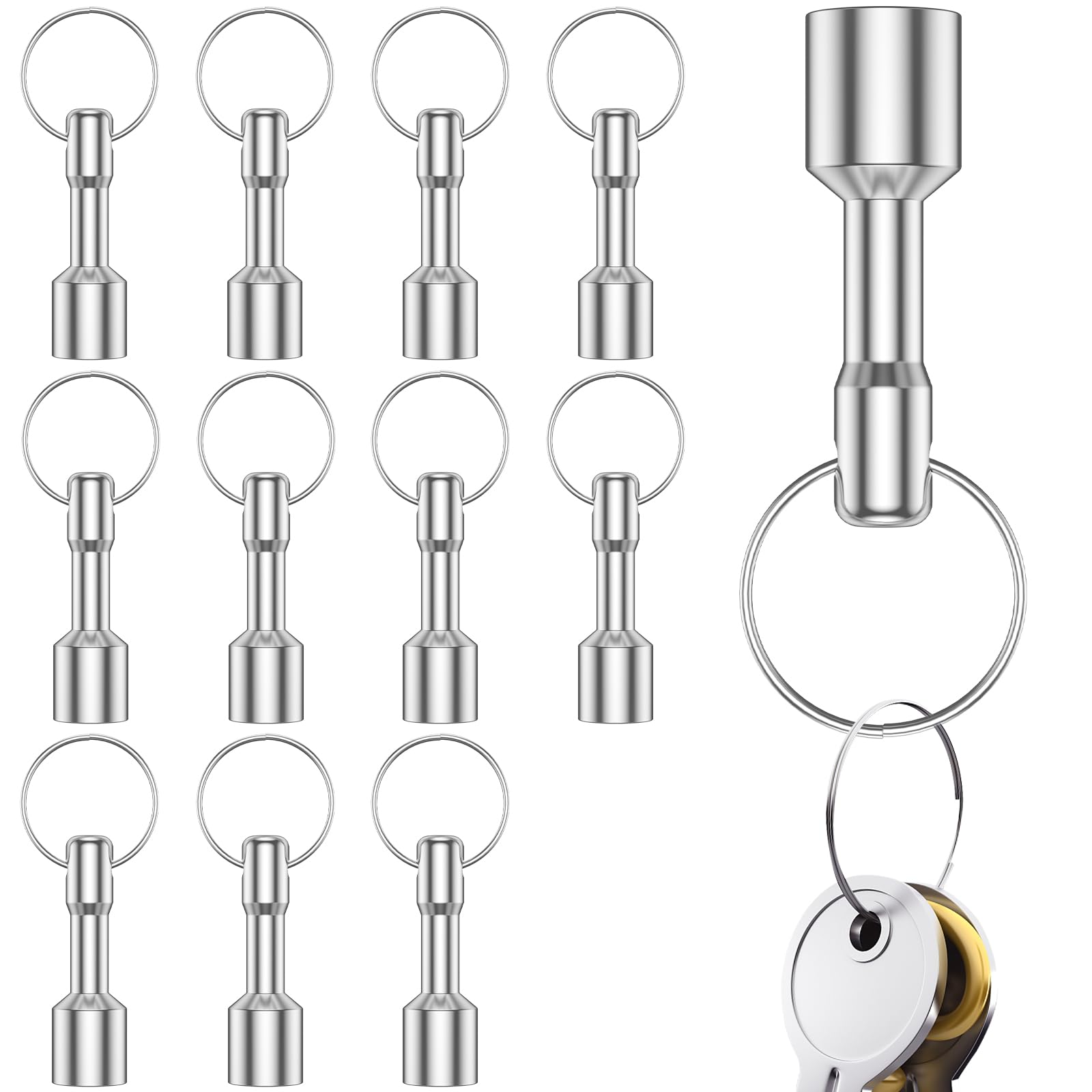 12 Pcs Keychain Magnets, Magnetic Keychains Neodymium Magnet